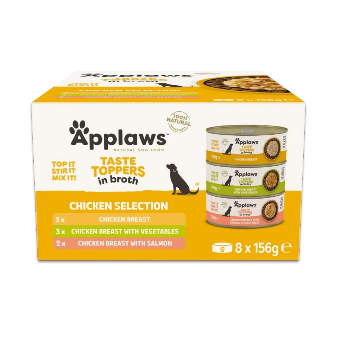 Applaws multipack kylling i bouillon 8x156 gram